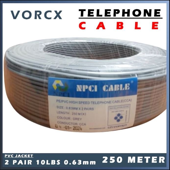 NP-TC Telephone Cable 2 Pairs x 1/0.63mm 10lbs 250m/100M