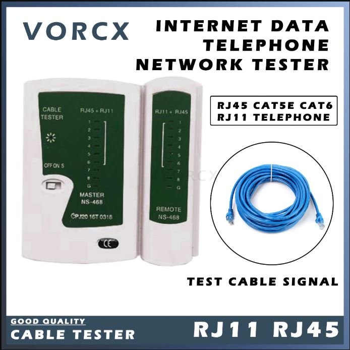 NT5 RJ11 RJ45 Telephone Data CAT5e CAT6 Network Cable Tester