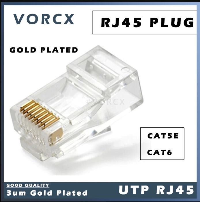 MP2 RJ45 CAT5e CAT6 UTP Gold Plated Modular Plug Connector