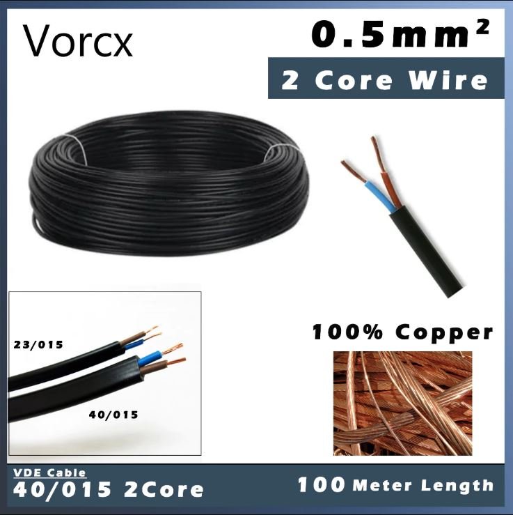 YOGAWA VDE 40/015 2Core 0.5mm 100meter Pure Copper Cable