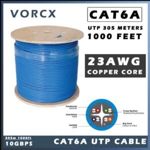 VX CAT6A UTP 23AWG 305m 1000ft 10Gbps Full Copper Internet Data Cable