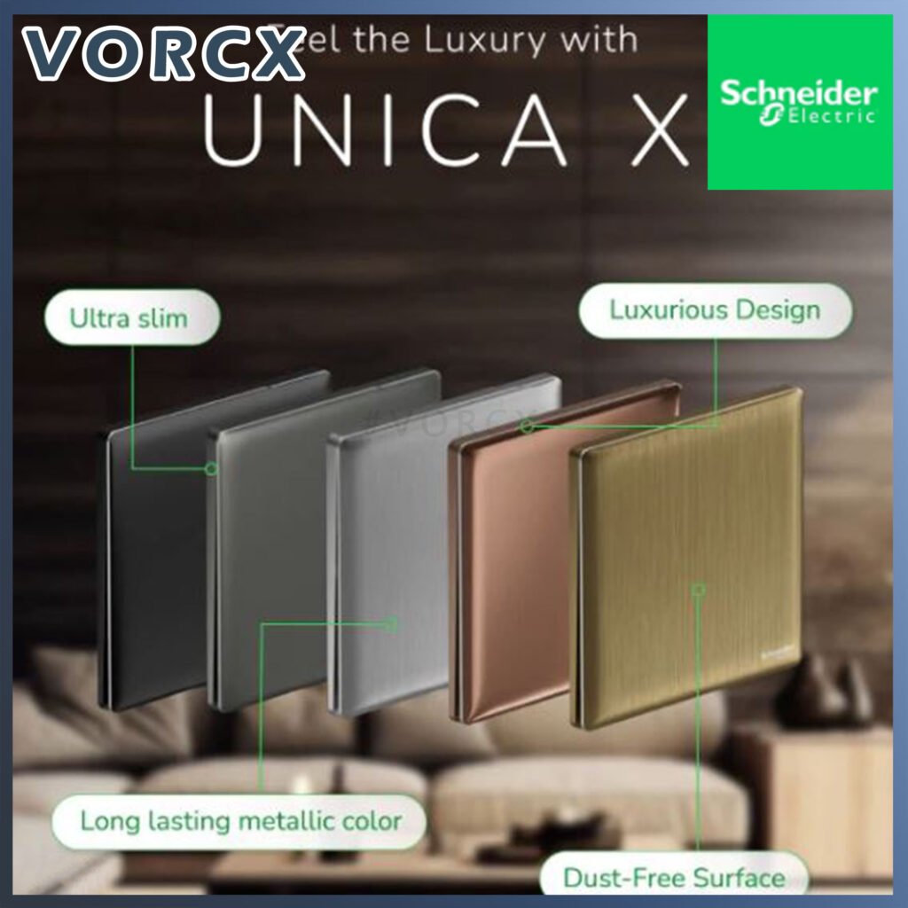 Schneider UNICA X Ultra Slim Switch (Dark Bronze & JET Black & Drak Grey)