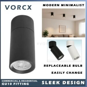 YET YE15-D Surface Mount GU10 Track Holder Black / White